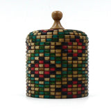 Basket Weave Lidded Box in Tulip Wood