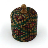 Basket Weave Lidded Box in Tulip Wood