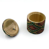 Basket Weave Lidded Box in Tulip Wood