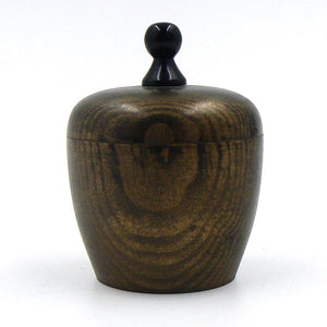 Lidded Box in Ash with Gilding