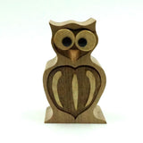 Cute Owl Heirloom Box in Oak