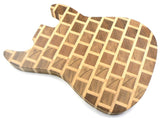 Guitar Shaped End-Grain Chopping Board in a Oak and Maple