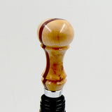 Bottle Stopper in Alder and Purpleheart with Metal and Rubber Stopper