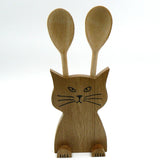 Cute Cat Wooden Spoon Holder