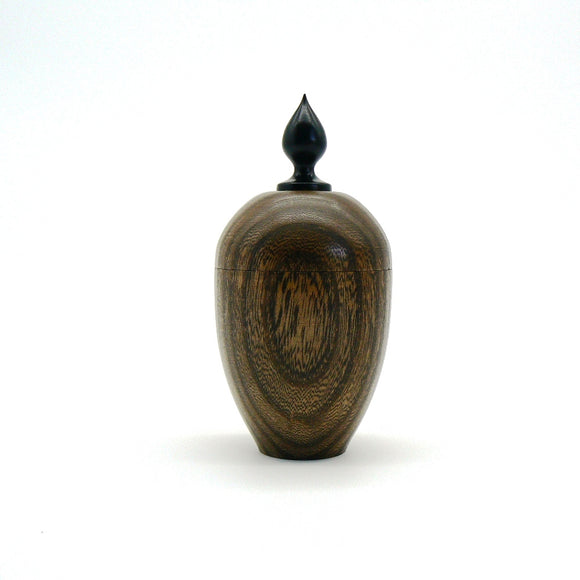 Lidded Box in Elm and Ebony with Stain