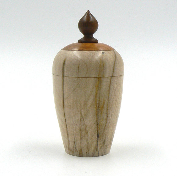 Lidded Box in Sycamore and Yew