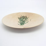 Plate in Beech With Flower Decoration