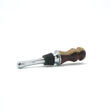 Bottle Stopper in Multi Wood and Metal with Rubber Stopper