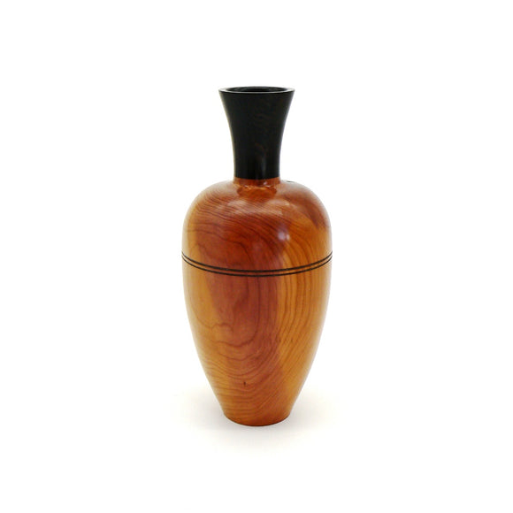 Vase in Yew and African Black Wood